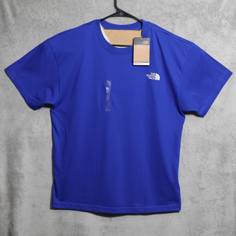 The North Face T-Shirt Mens Large Blue SS Evolution Box Fit Tee Casual NF0A84GD